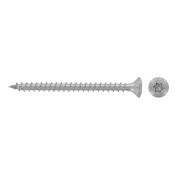 Double raised countersunk head timber screws with partial thread