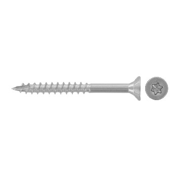 Double CSK head timber screws with ribs, cutting point