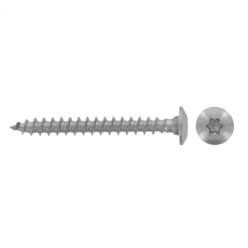 Pan head hinge strip screws with six lobe drive