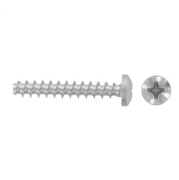 Pan head screws for thermo plastics