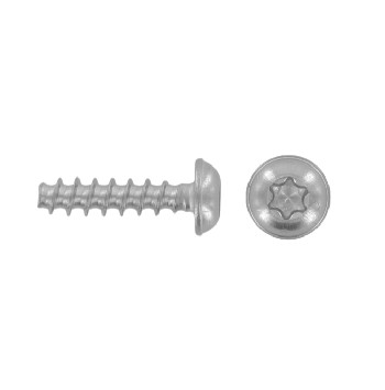 Pan head screws for thermo plastics with flange
