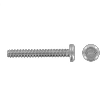 Cheese head security screws with two hole drive