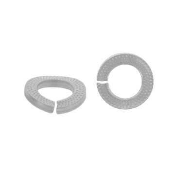 Serrated curved spring lock washers