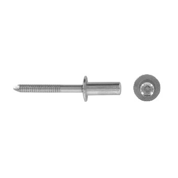 ISO 16585 Blind rivets with flat head and grooved mandrel