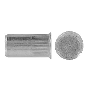 Rivet nuts with CSK head, closed type, knurled