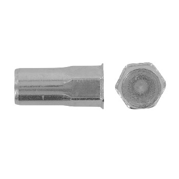 Rivet nuts, small CSK head, semi-hexagonal shank